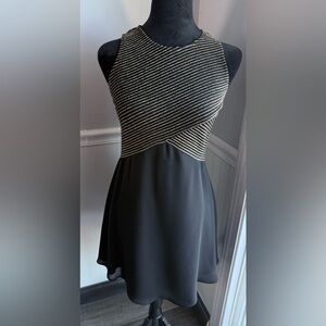 Rhapsody Mini Black and Gold Dress